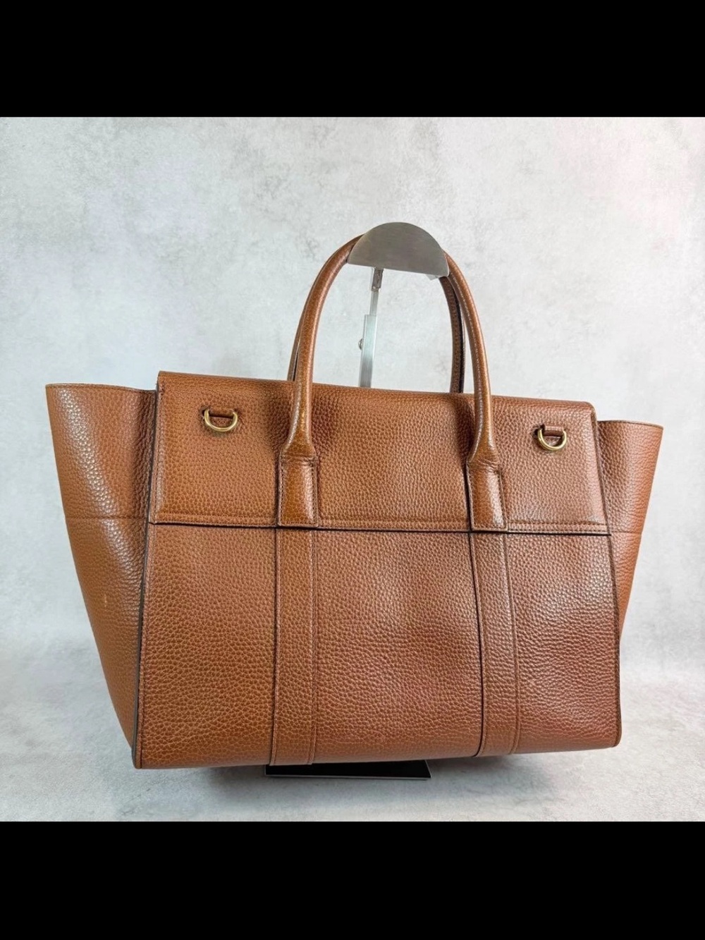 Mulberry Brown Pebbled Leather Bayswater Tote with Strap - Picture 4 of 11